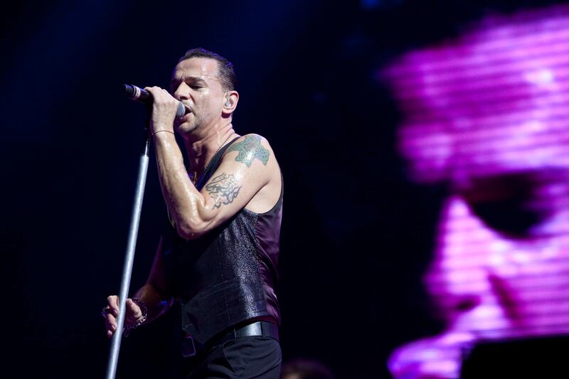 ABU DHABI, UNITED ARAB EMIRATES,  NOVEMBER 03, 2013. Depeche Mode headlines on the last evening of the Etihad Airways Abu Dhabi Grand Prix  held on Yas Island Circuit. (Photo: Antonie Robertson/The National) Journalist Saeed Saeed. Section: National *** Local Caption ***  AR_0311_Depeche_Mode-03.jpg