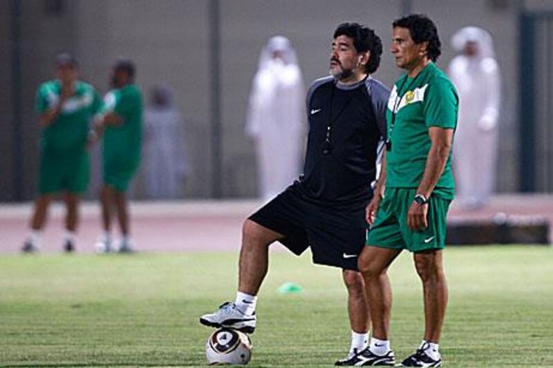 Diego Maradona leads the cast of many South American players or coaches plying their trade in the UAE.