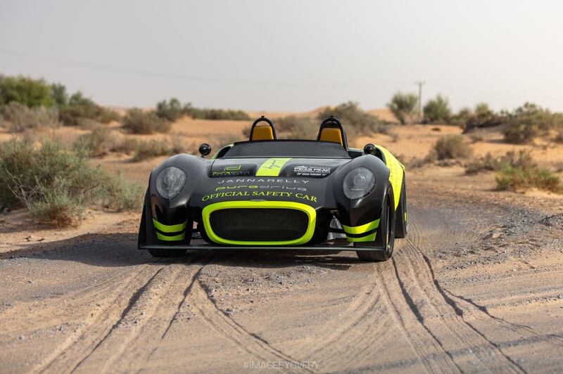 Jannarelly-Pure Drive's official safety car for the Pikes Peak International Hill Climb in Colorado. Jannarelly-PureDrive