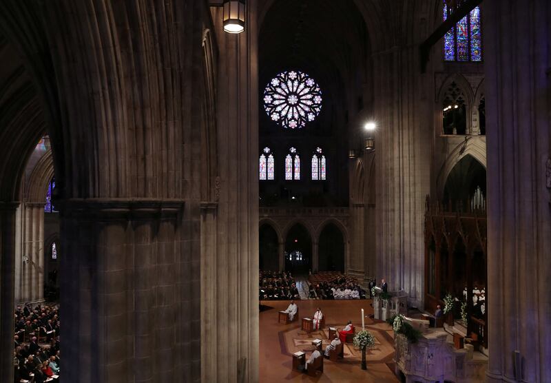 A funeral service is held for Bob Dole at the Washington National Cathedral. Reuters