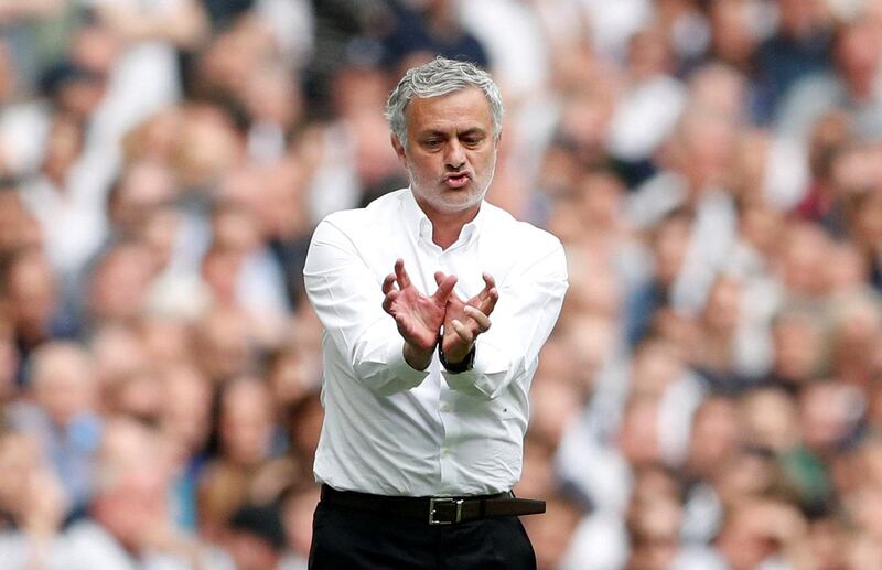 Soccer Football -  FA Cup Semi-Final - Manchester United v Tottenham Hotspur  - Wembley Stadium, London, Britain - April 21, 2018   Manchester United manager Jose Mourinho       Action Images via Reuters/John Sibley     TPX IMAGES OF THE DAY