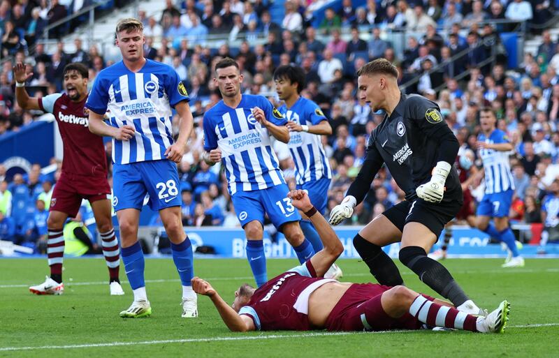 BRIGHTON PLAYER RATINGS: Bart Verbruggen - 6. Provided a crucial save to stop Almiron’s deflected effort. Displayed his confidence with the ball at his feet by calmly dribbling past Wilson when the striker tried to put him under pressure. His distribution was particularly impressive as he repeatedly picked out passes with ease.  Reuters