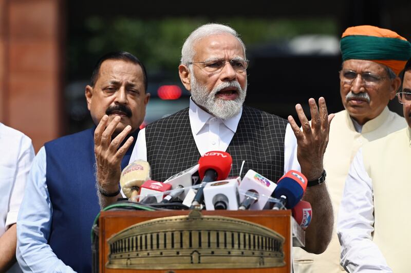 Narendra Modi, India's prime minister, is under pressure from critics over a lack of urgency in tackling violence in Manipur. Bloomberg