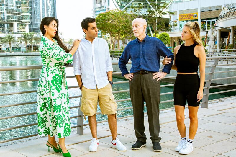 Haneen Alsaleh, Asad Raza Khan, Eric Dury and Christina Papachristou star in 'Just Like That'. Sikendar Hemani / Drama Galleries