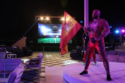 The Arena at the Palazzo Versace features theatrical and music performances in between matches. Pawan Singh / The National