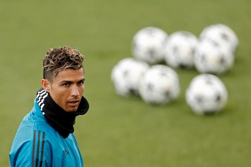 Cristiano Ronaldo during training with Real Madrid. Francisco Seco / AP Photo