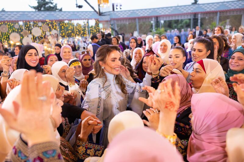 Queen Rania has been giving the public small glimpses inside the wedding-planning process. AFP