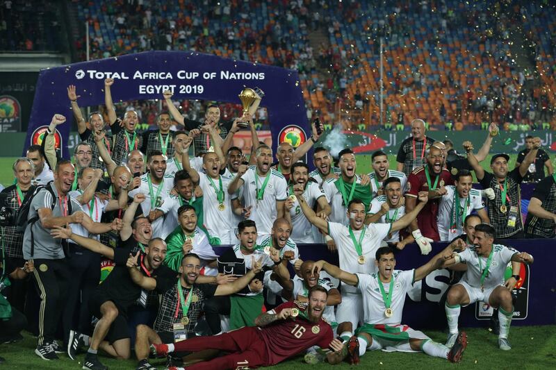 Algeria celebrate their first Afcon title since 1990.