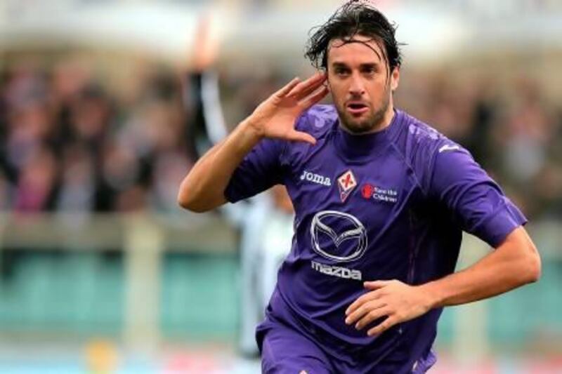 Luca Toni, the Fiorentina striker, is currently with his 14th different club. Gabriele Maltinti / Getty Images