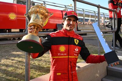 Ferrari's Carlos Sainz Jr claimed his first victory at the British Grand Prix. AFP