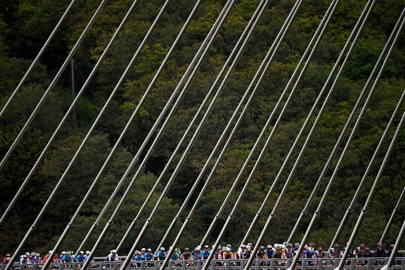 The peleton during Stage 1. AFP