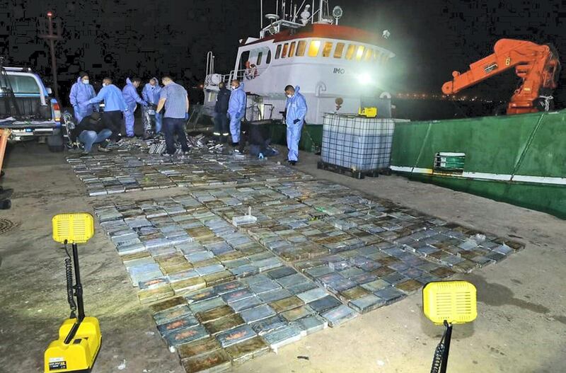 An estimated 100 million euro (Dh446 million) worth of narcotics was seized in coordinated drug bust across the Middle East and Africa