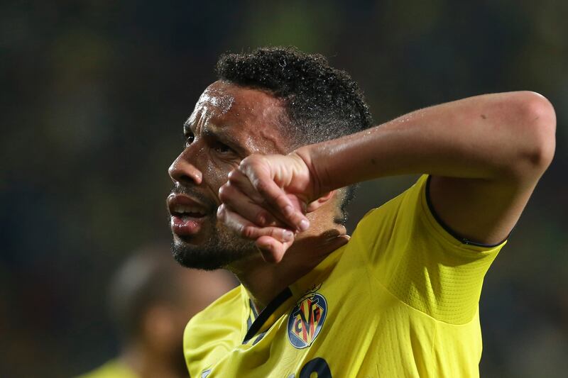 Coquelin celebrates after scoring his side's second goal. AP