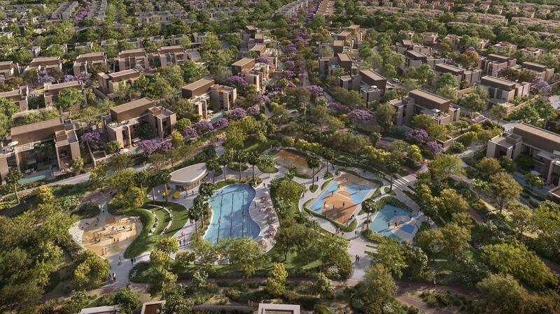 A rendering of Athlon, which will be located near Global Village in Dubai. Photo: Aldar