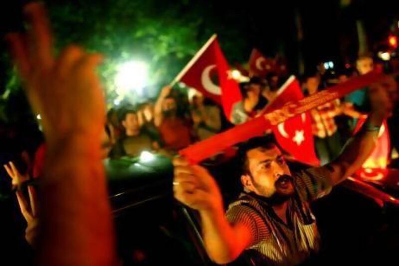 Anti-government protesters demonstrate in Ankara on Friday. Dado Ruvic / Reuters