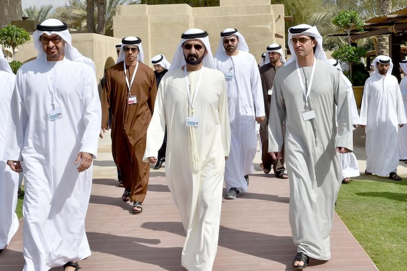 Shekh Mohammed bin Rashid, Sheikh Mohammed bin Zayed and other national leaders attended the ministerial retreat in Dubai. Wam