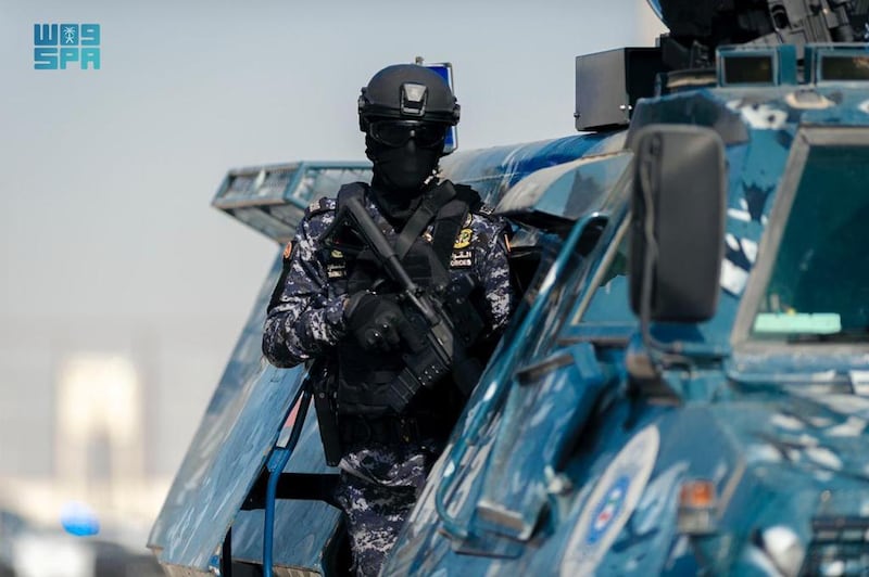 Special armed units from the UAE's Ministry of Interior took part. Photo: SPA
