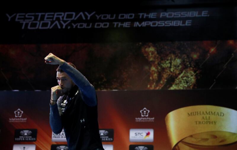Callum Smith during the public work-out. Action Images via Reuters