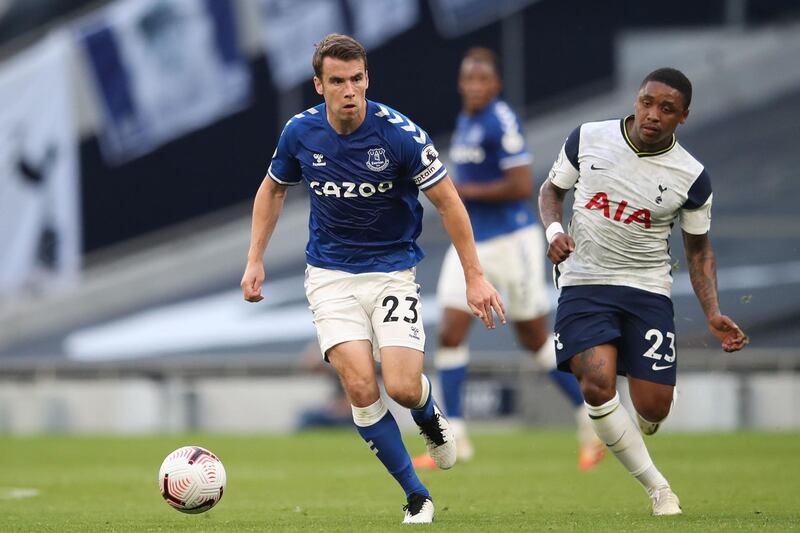 Seamus Coleman - 9: The Everton captain was exceptional defensively and never gave Son a sniff. AFP