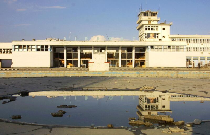 400053 12: The main terminal at Kabul Airport is officially open for business January 24, 2002 in Kabul, Afghanistan. The first Ariana Afghan Airlines international flight in five years took off from Kabul Airport for New Delhi carrying 24 passengers January 24, 2002. (Photo by Paula Bronstein/Getty Images)
