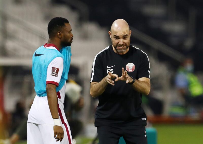 Qatar coach Felix Sanchez Bas.