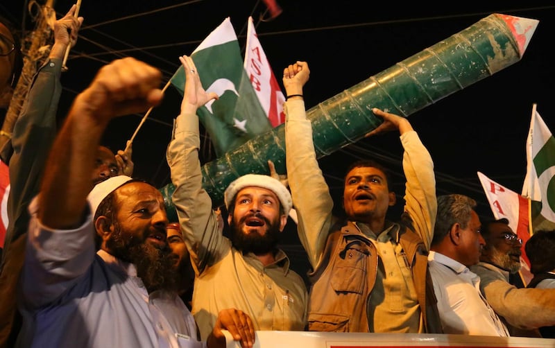 People demonstrate in Karachi, Pakistan. EPA