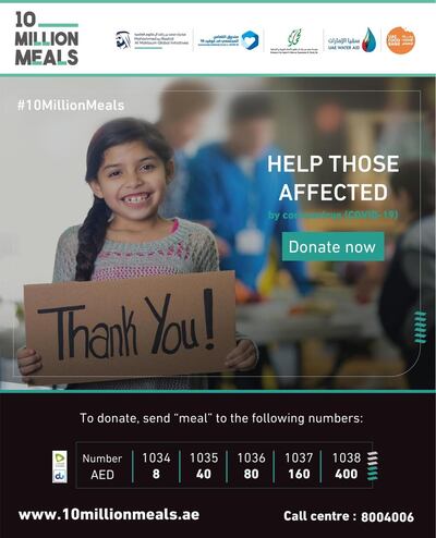How to donate to the 10 Million Meals campaign.