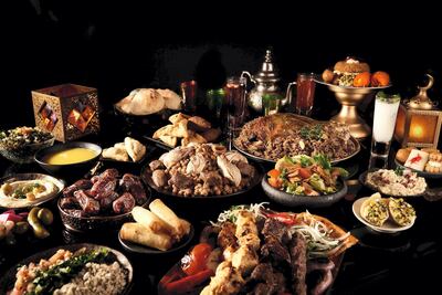 This picture of food from the iftar at Al Nafoorah is an example of how many options there are in many of the UAE's buffet spreads.