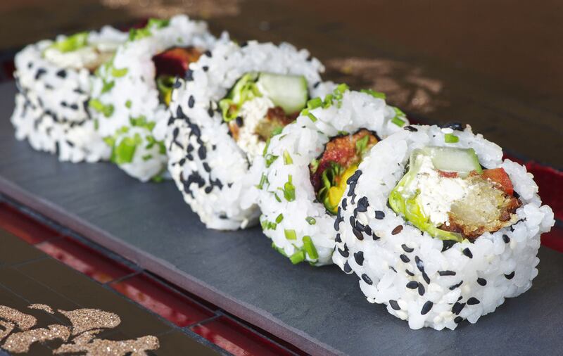 Arabic sushi at The Ritz-Carlton, Dubai International Financial Centre. 