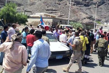 Protesters storm government headquarters in Aden. Ali Mahmood for The National