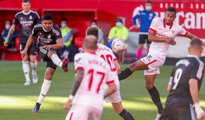 Real Madrid's Casemiro on Saturday. Reuters