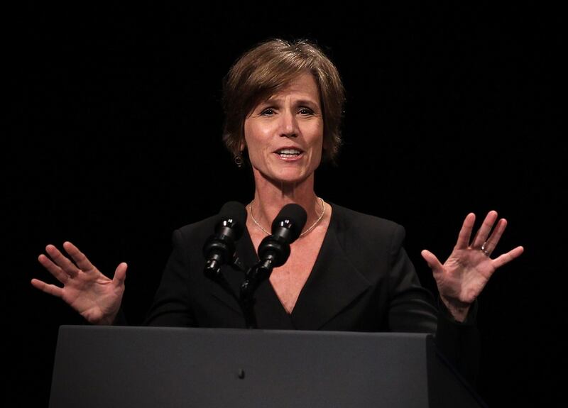 Former US deputy attorney general Sally Yates, author of a report into the abuse of professional female soccer players. Getty / AFP