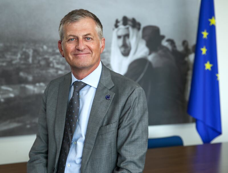 EU Ambassador to the UAE, Andrea Matteo Fontana. Victor Besa / The National