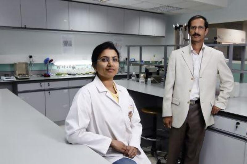 Dr. Trupti Gokhale, assistant professor in the department of biotechnology, with her colleague Dr. Nanduri Rao.