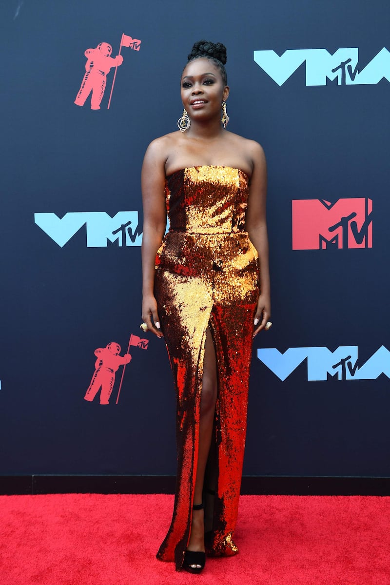 Charm La'Donna arrives at the MTV Video Music Awards on Monday, August 26. AFP