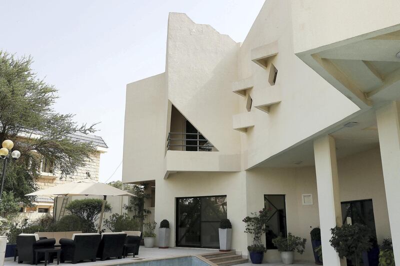 ABU DHABI , UNITED ARAB EMIRATES , JULY 8 – 2018 :- Outside view of the residence of Ludovic Pouille , Ambassador of France in Mushrif area in Abu Dhabi.  ( Pawan Singh / The National )  For News. Story by John