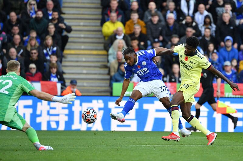 SUBS: Ademola Lookman (Iheanacho HT) - 6, Had a few bright moments and was another Leicester man denied by an impressive Ramsdale save. AFP