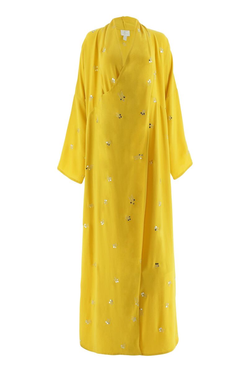 Yellow kimono-style robe from Endamage at Robinsons