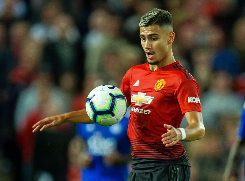 Manchester United midfielder Andreas Pereira. Reuters