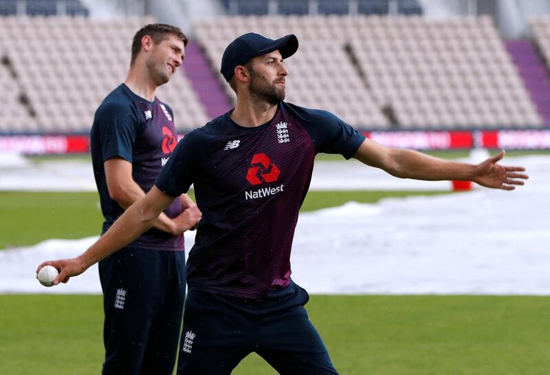 Cricket - ICC Cricket World Cup - England Nets - The Ageas Bowl, Southampton, Britain - June 13, 2019   England's Chris Woakes and Mark Wood during nets   Action Images via Reuters/Paul Childs