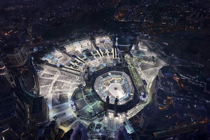 The Grand Mosque in Makkah as seen from the Clock Towers complex