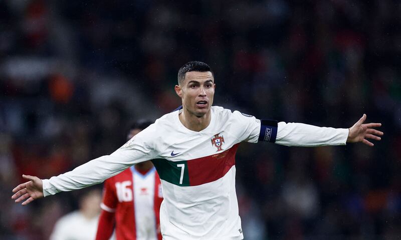 Portugal forward Cristiano Ronaldo in action against Luxembourg during a Euro 2024 Group J qualifier at the Stade de Luxembourg, in Luxembourg, on March 26, 2023.  AFP