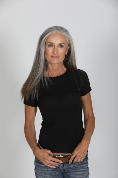 Caroline Labouchere, 54, is the UAE’s first grey-haired model. Courtesy Caroline Labouchere