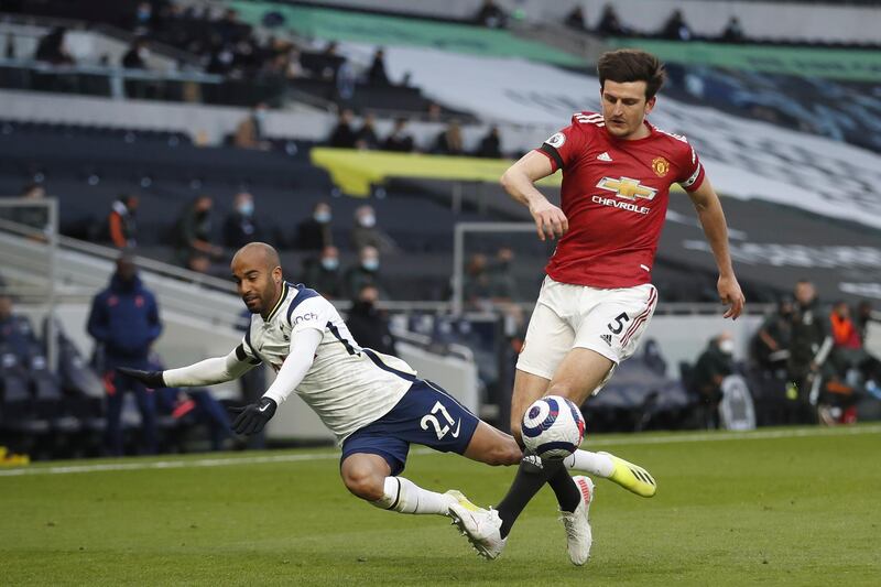 Harry Maguire 7. Booked for pulling Kane – one of five United to receive a yellow card against one from Spurs, but kept Kane at bay. Key to this United side and the only player who has played every single league minute this season. Amusing watching him be the only player who shouted in English after Cavani’s goal. EPA