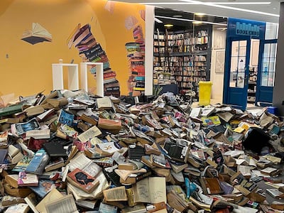 At least 20,000 books were damaged in the floods. Photo: Bookends