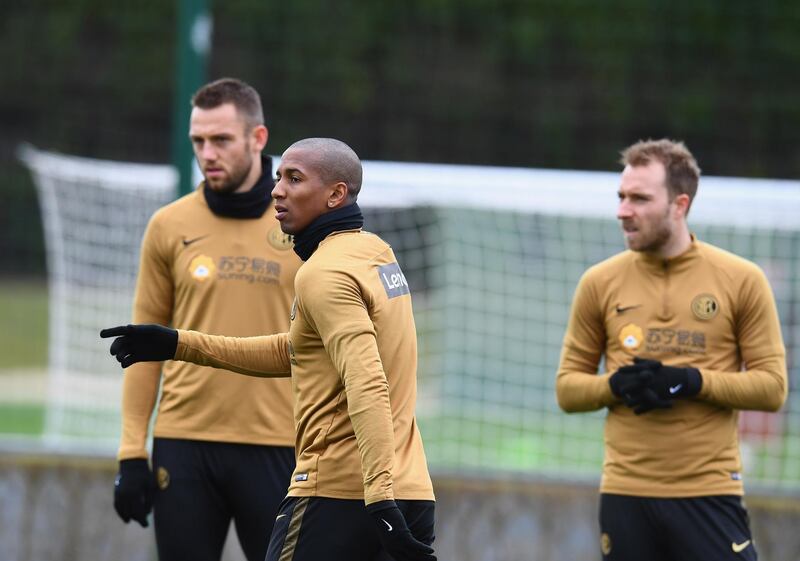 COMO, ITALY - MARCH 03:  Ashley Young of FC Internazionale looks on during FC Internazionale training session at Appiano Gentile on March 3, 2020 in Como, Italy.  (Photo by Claudio Villa - Inter/Inter via Getty Images)