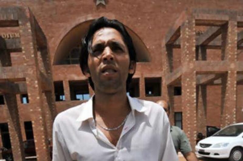 The Pakistan fast bowler Mohammad Asif.