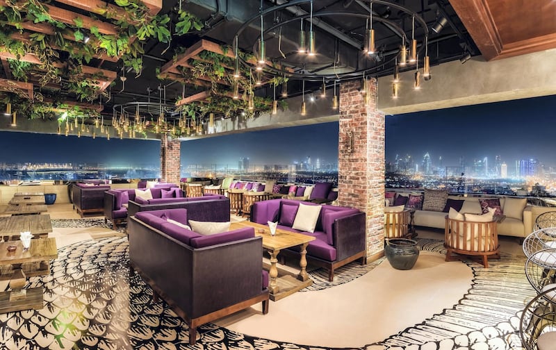 Terrace at Eve Penthouse and Lounge in Dubai. Courtesy Eve Penthouse and Lounge