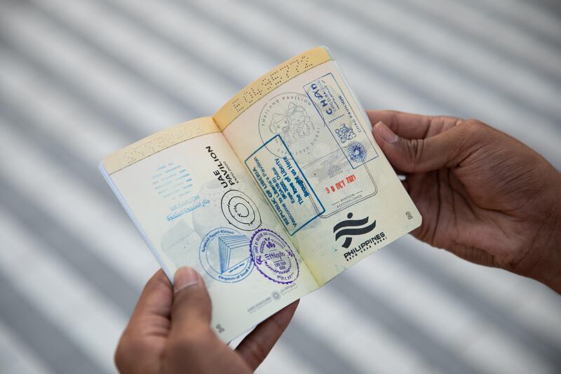 His Expo passport is now full of stamps. Photo: Expo 2020 Dubai