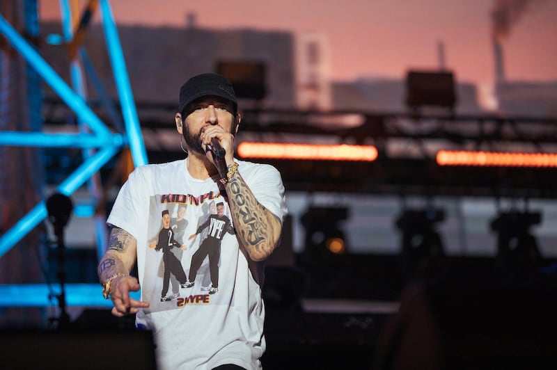 Eminem returned to the du Arena with an exhilarating performance in front of a sold-out audience. Courtesy of Flash Entertainment